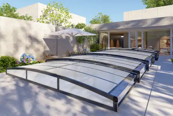 Bild 2 von Poolüberdachung "Aqualina" aus Aluminium, ca. 10,99 x 5,26 x 1,05 m