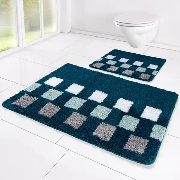 Bild 2 von Mikrofaser-Badteppich 2er-Set - ca. 60 x 90 cm + ca. 60 x 50 cm