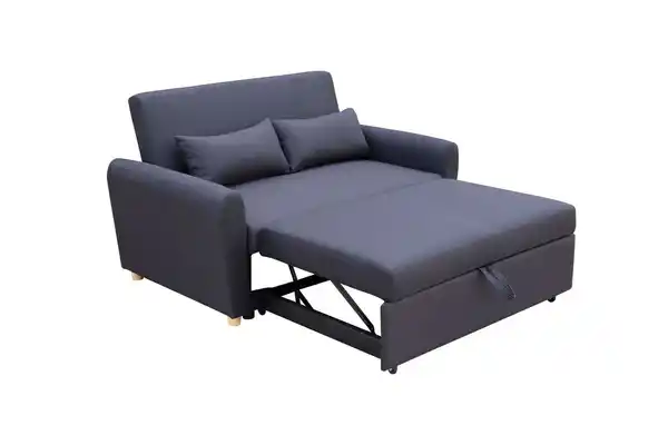 Bild 4 von 2-Sitzer Sofabett inkl. Kissen - Dunkelgrau