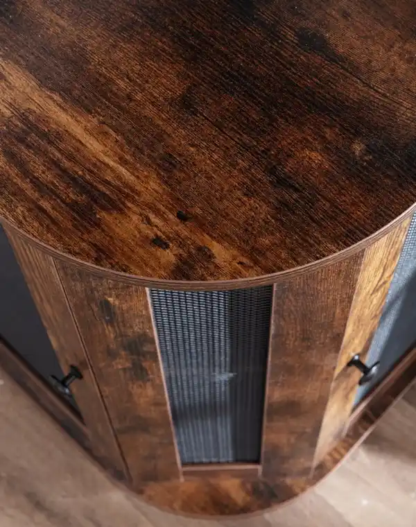 Bild 4 von Eckregal, ca. 47,5 x 47,5 x 130 cm - Braun