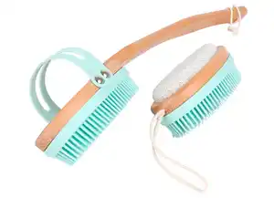 Badebürste Buchenholz mit Silikonborsten