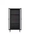 Bild 3 von Vitrinenschrank aus Metall mit klaren Glastüren, ca. 180 x 80 x 35 cm - Schwarz