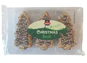 Weihnachts-Gebäck „Tannenbäumchen“ knusprige Kekse mit Milch-