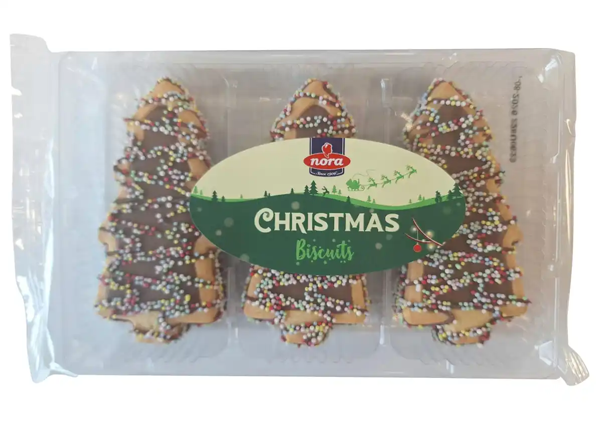 Bild 1 von Weihnachts-Gebäck „Tannenbäumchen“ knusprige Kekse mit Milch-