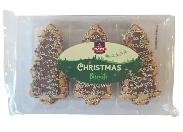 Bild 1 von Weihnachts-Gebäck „Tannenbäumchen“ knusprige Kekse mit Milch-