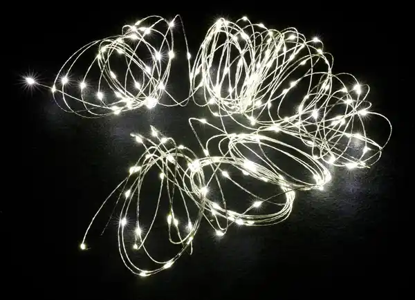 Bild 1 von LED-Drahtlichterkette mit Timer 21,9m 200 Micro-LEDs Warmweiß