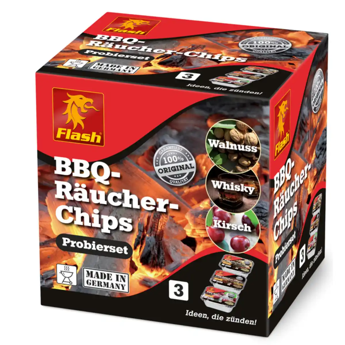 Bild 1 von Räucher-Chips Probierpack 3 Stück von Flash
