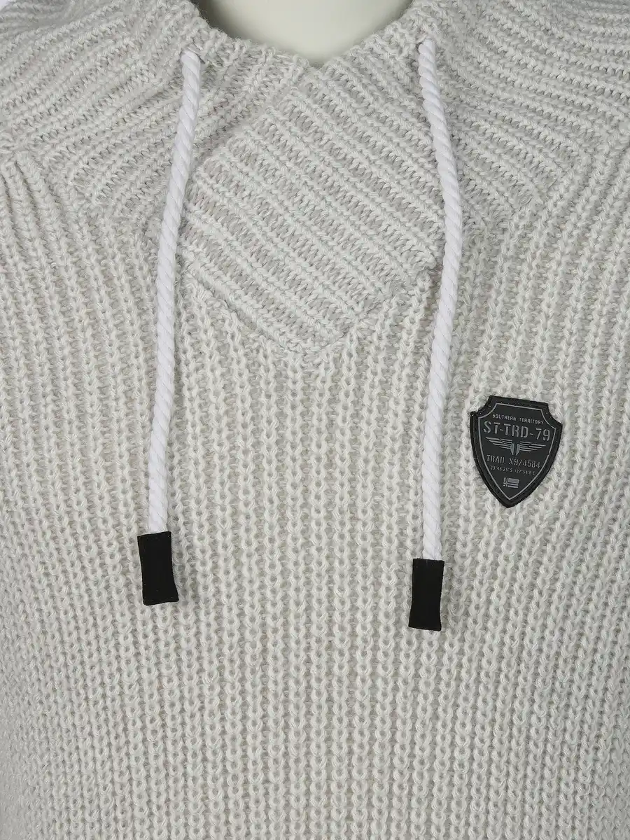 Bild 3 von Herren Pullover mit Schalkragen Weiß