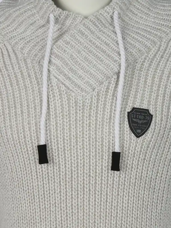 Bild 3 von Herren Pullover mit Schalkragen Weiß