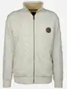 Bild 1 von Herren Strickjacke, warm wattiert Weiß
