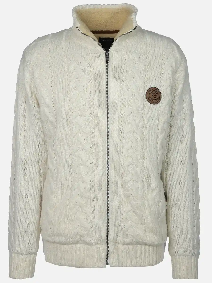 Bild 1 von Herren Strickjacke, warm wattiert Weiß
