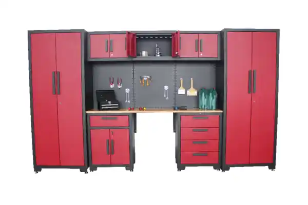 Bild 1 von Garagenschrank 8 tlg. 330x 47x 193 cm, rot