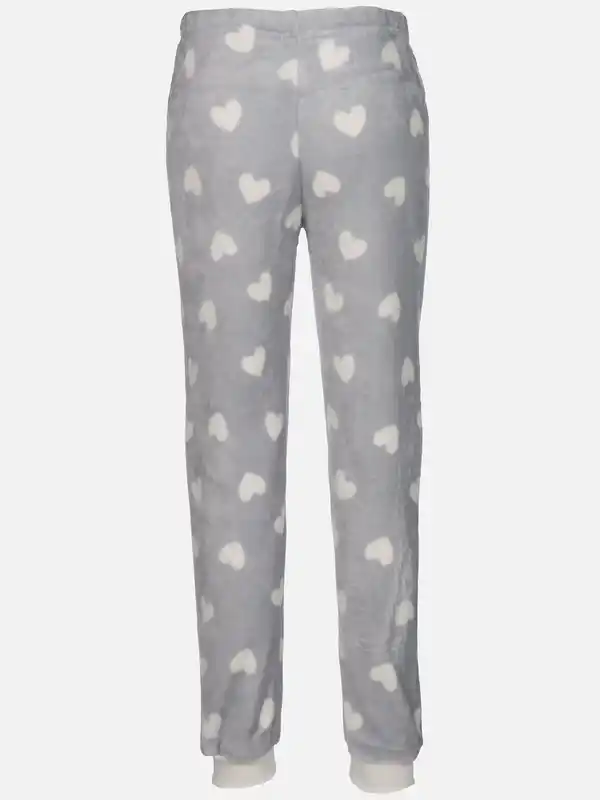 Bild 2 von Damen Kuschelfleecehose mit Motiv Weiß