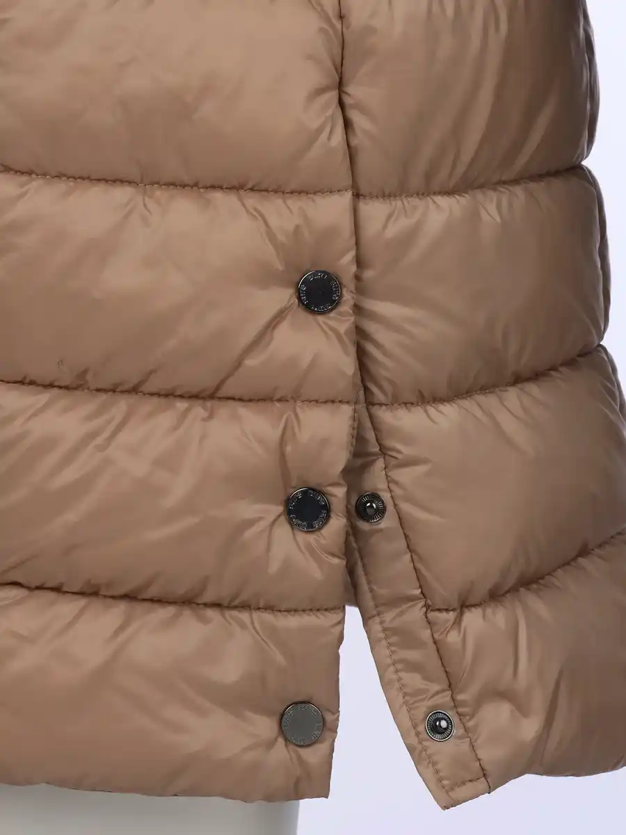 Bild 4 von Damen Steppmantel mit Kapuze Braun