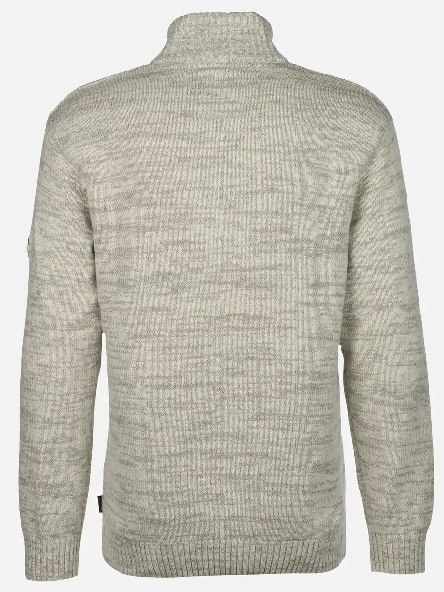 Bild 2 von Herren Stricktroyer mit Zopfmuster Weiß