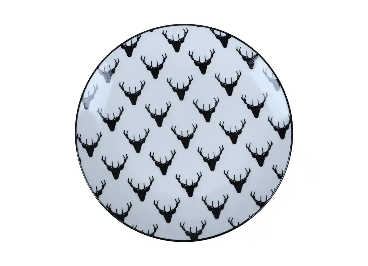Bild 1 von Weihnachts-Teller Porzellan mit Rentier-Motiv