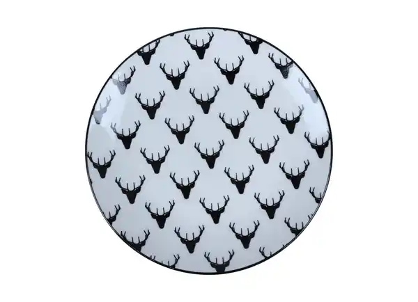 Bild 1 von Weihnachts-Teller Porzellan mit Rentier-Motiv