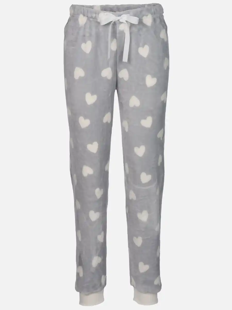 Bild 1 von Damen Kuschelfleecehose mit Motiv Weiß