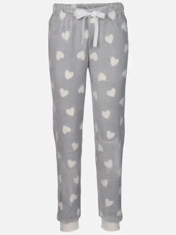 Bild 1 von Damen Kuschelfleecehose mit Motiv Weiß
