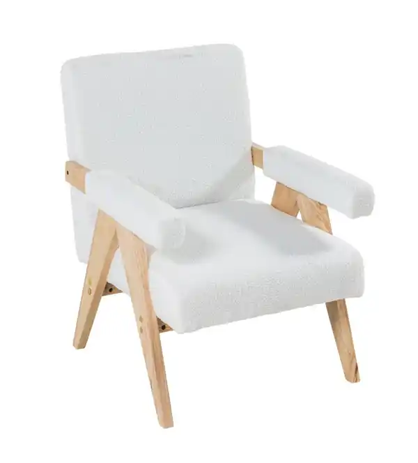 Bild 1 von Polsterstuhl mit Armlehnen, ca. 70B x 80,5T x 86H cm - Weiß