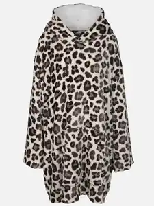 Damen Kuschelfleecehoodie mit Kapuze Grau