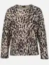 Bild 1 von Damen Flauschshirt mit Leoprint Beige