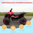 Bild 3 von Elektro Quad für Kinder 12V Kinder Quad mit USB-Anschluss MP3-Musikplayer rot