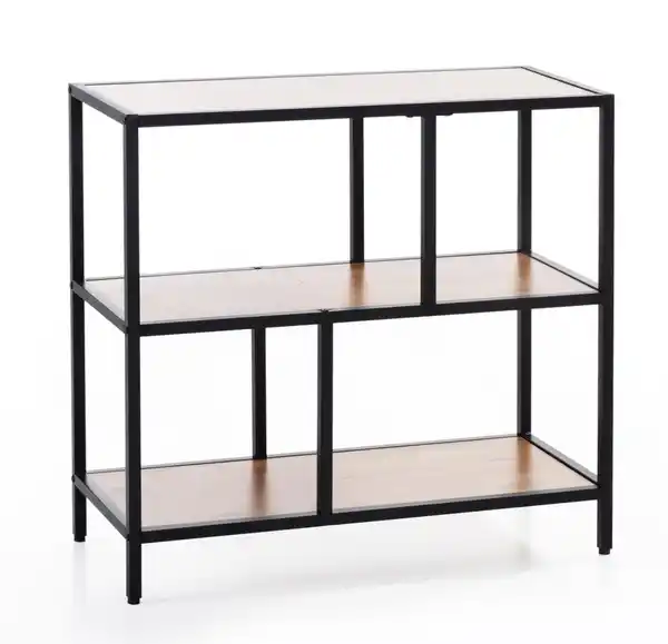 Bild 1 von Wohnzimmerregal, ca. 83 x 34 x 80 cm - Braun/Schwarz