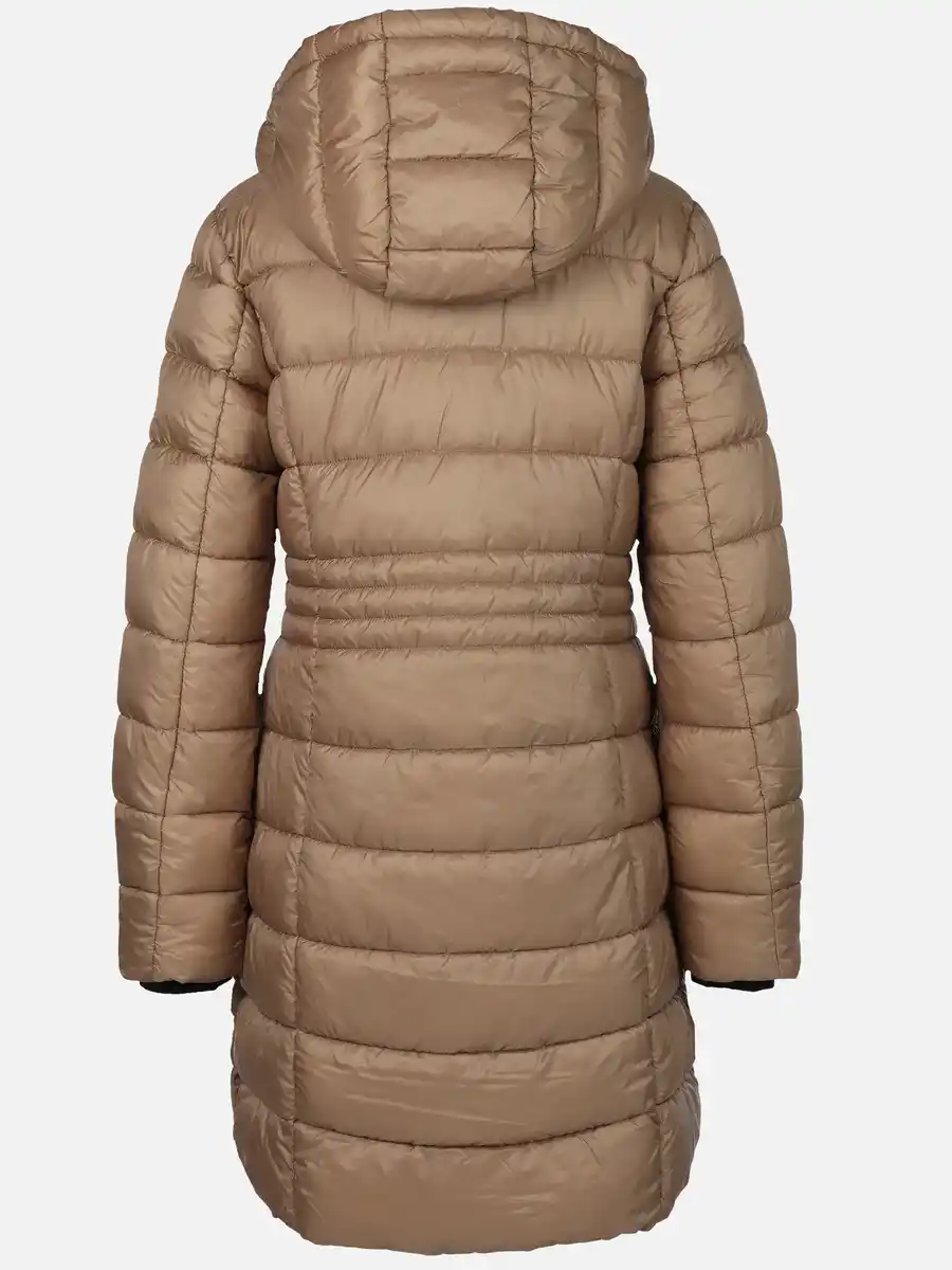 Bild 2 von Damen Steppmantel mit Kapuze Braun