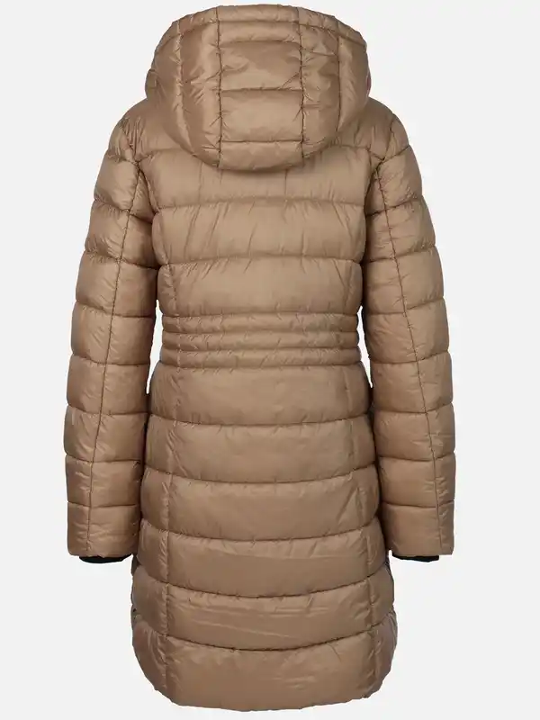 Bild 2 von Damen Steppmantel mit Kapuze Braun