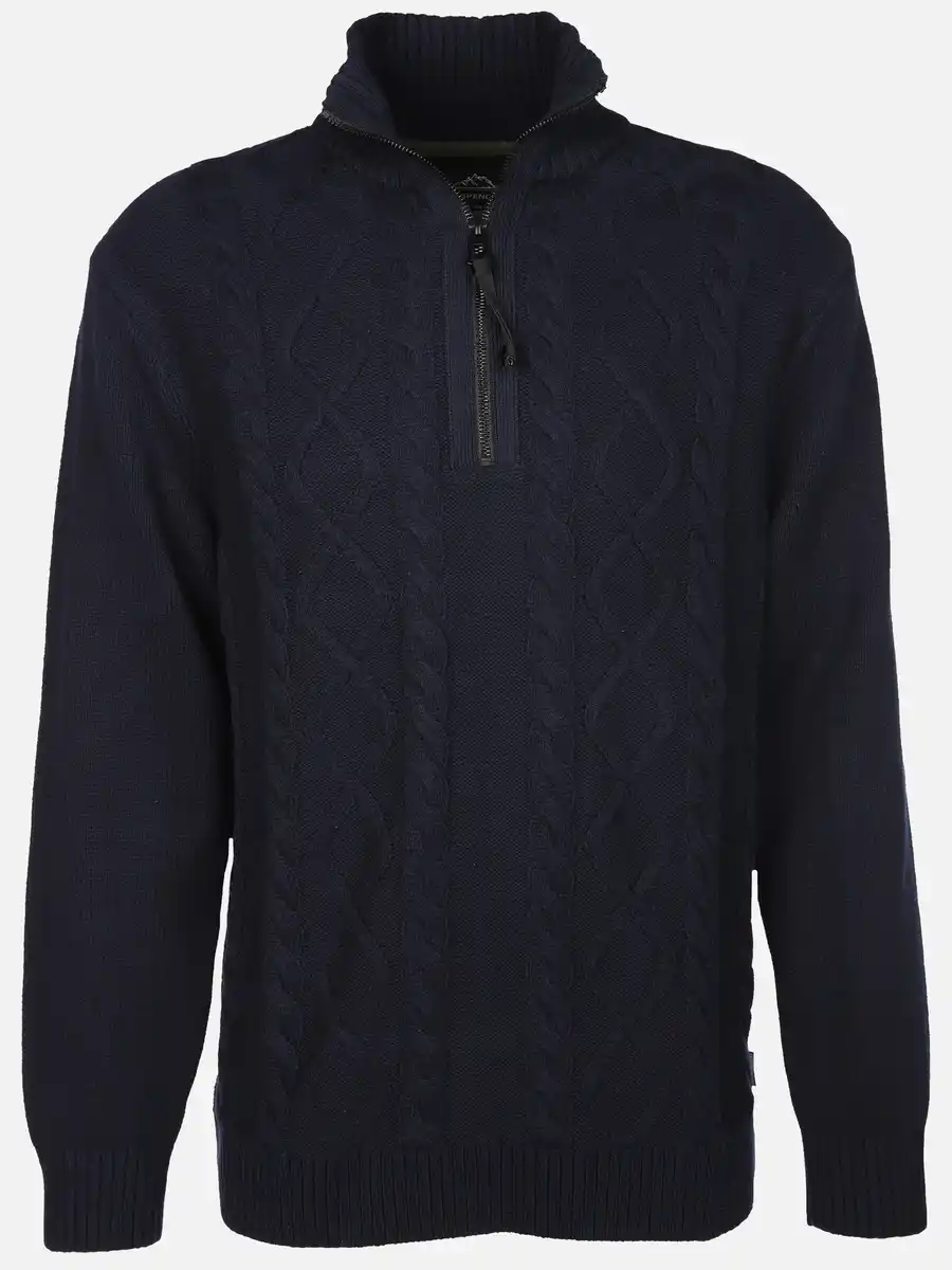 Bild 1 von Herren Stricktroyer mit Zopfmuster Blau