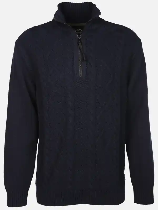 Bild 1 von Herren Stricktroyer mit Zopfmuster Blau