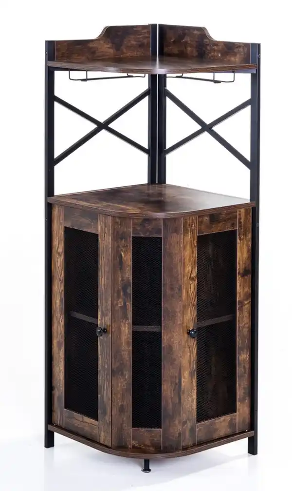 Bild 1 von Eckregal, ca. 47,5 x 47,5 x 130 cm - Braun