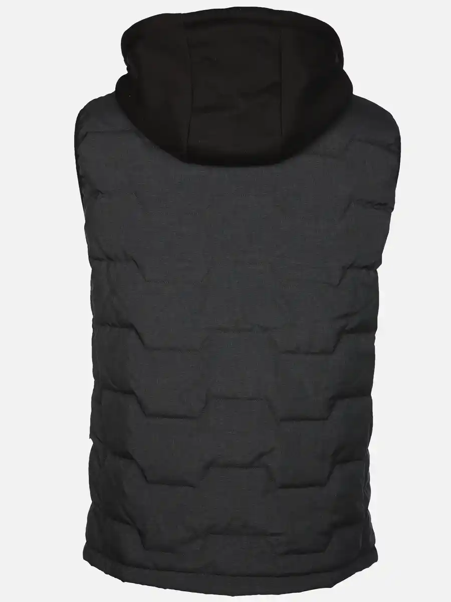 Bild 2 von Herren Steppweste 2in1 mit Kapuze Grau