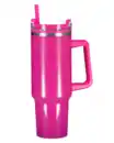 Bild 1 von Becher mit Strohhalm - Rosa, Rosa, One size