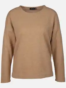 Damen Flauschshirt unifarben Braun