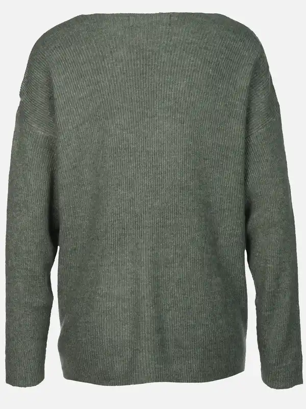 Bild 2 von Vero Moda VMCREWLEFILE LS V-NEC Strickpullover Grün