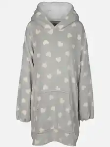 Damen Kuschelfleecehoodie mit Kapuze Weiß