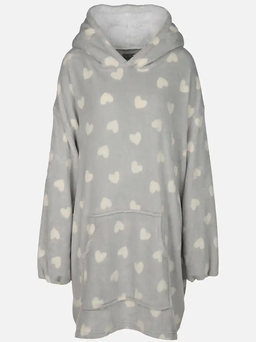 Bild 1 von Damen Kuschelfleecehoodie mit Kapuze Weiß