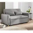 Bild 2 von 2-Sitzer Sofabett inkl. Kissen - Hellgrau