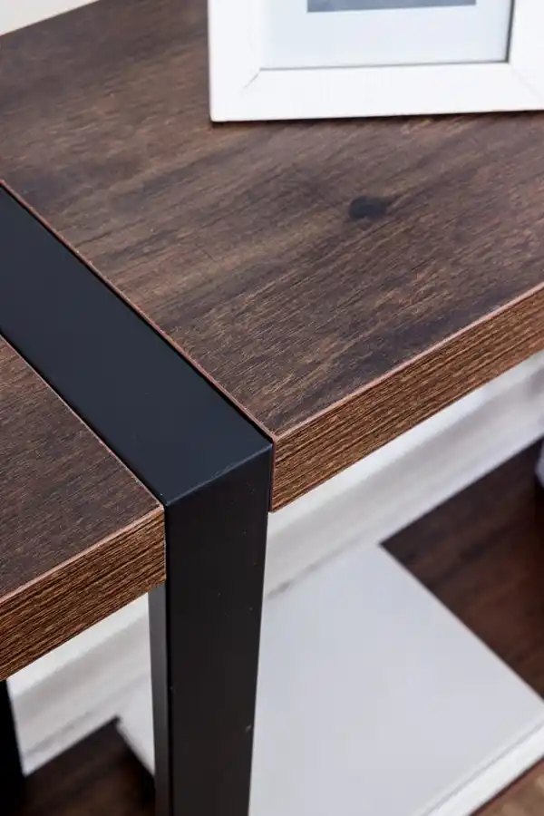 Bild 3 von Flurregal, ca. 120 x 30 x 81 cm - Braun/Schwarz