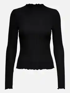 Only ONLEMMA L/S HIGH NECK Langarmshirt Schwarz