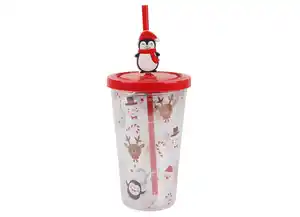 Trinkbecher mit Trinkhalm
