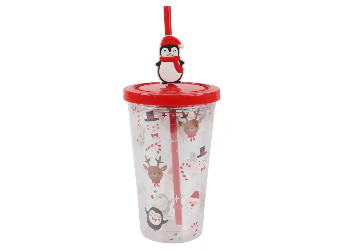 Bild 1 von Trinkbecher mit Trinkhalm