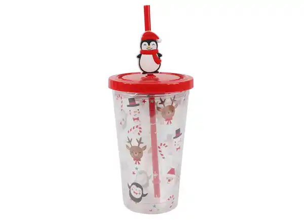 Bild 1 von Trinkbecher mit Trinkhalm