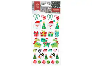 3D-Stickerset versch. Weihnachtsmotive