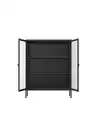 Bild 3 von Metall-Vitrinenschrank mit klaren Glastüren, ca. 110 x 80 x 40 cm - Schwarz