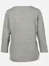 Bild 2 von Damen Flauschshirt mit Print und Glitzersteinchen Grau