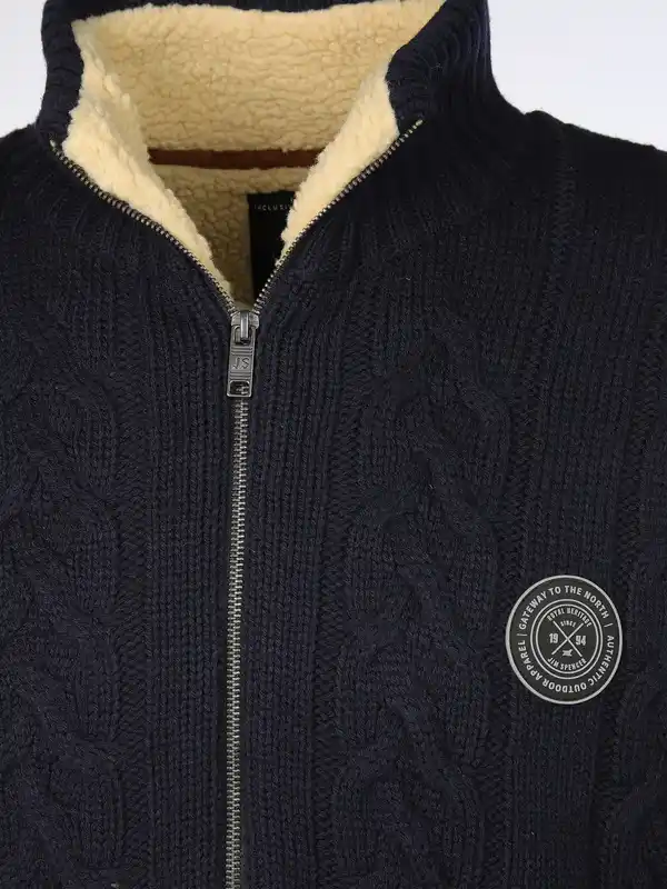 Bild 3 von Herren Strickjacke, warm wattiert Blau