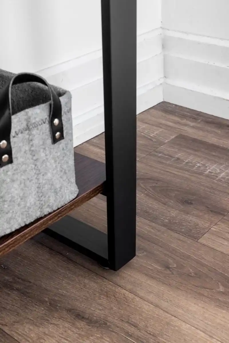 Bild 4 von Flurregal, ca. 120 x 30 x 81 cm - Braun/Schwarz